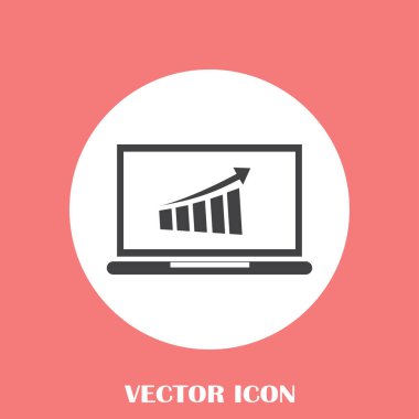Web vektör simgesi. İş grafiği ile izlemek