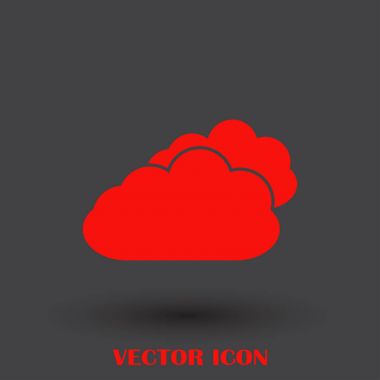 İki bulutlar web uygulamaları, mobil uygulamalar ve basılı medya kullanmak için resim vektör.