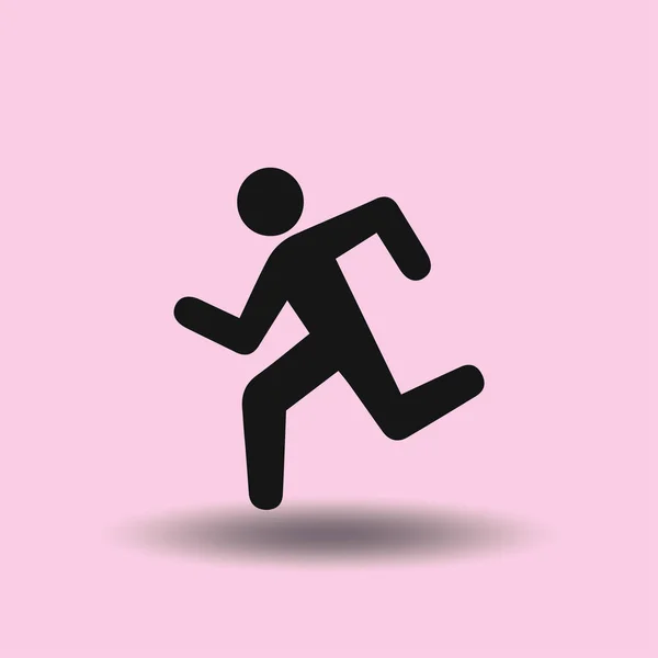 跑步的人图标分离背景、 矢量艺术. — 图库矢量图片