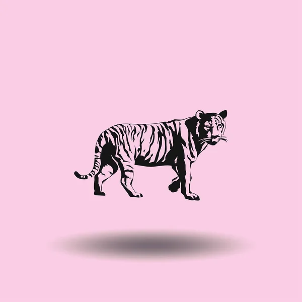 Tygrys Tribal jump tatuaż wektor — Wektor stockowy