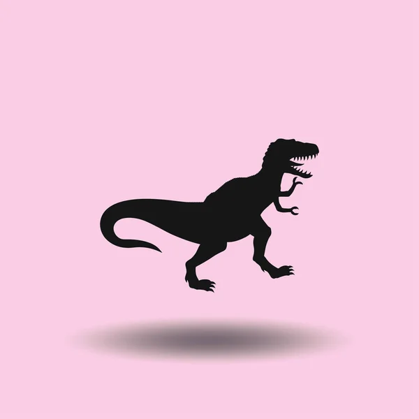 Icône dinosaure isolée. Logo vectoriel dinosaure. Style design plat . — Image vectorielle