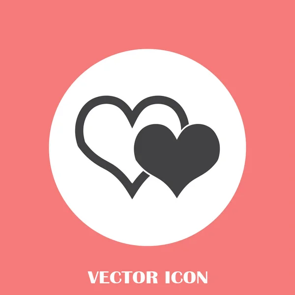Знак вектора сердца, символ любви. Знак Дня Святого Валентина — стоковый вектор