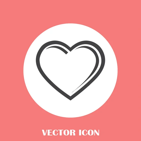 Heart vector icon, Love symbol. Valentine's Day sign — Stock Vector