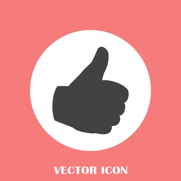 Vector thumb up icon, Flat icon vector illustration. — Stock Vector