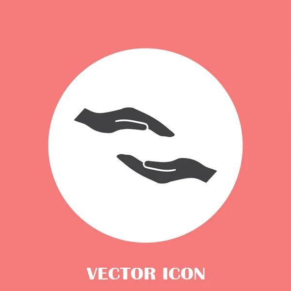 Mains icône vecteur, design plat meilleure icône vectorielle — Image vectorielle