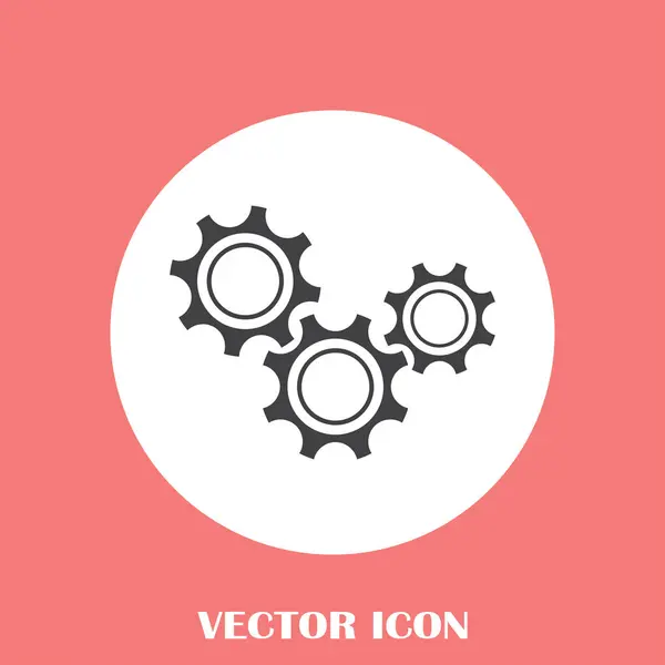 Fogaskerék ikonra a vintage háttér vektor art — Stock Vector