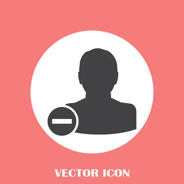 Вилучити піктограму облікового запису користувача — стоковий вектор