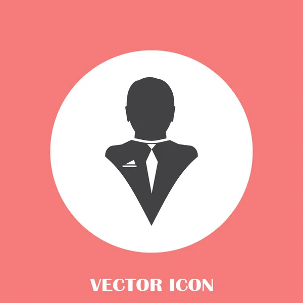 Hombre de negocios vector icono web — Vector de stock