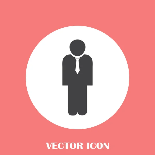 Hombre de negocios vector icono web — Vector de stock