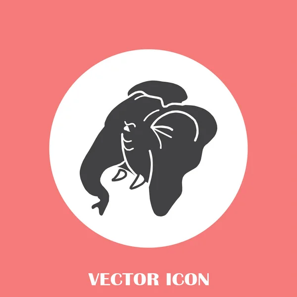 Icône web vectoriel éléphant — Image vectorielle