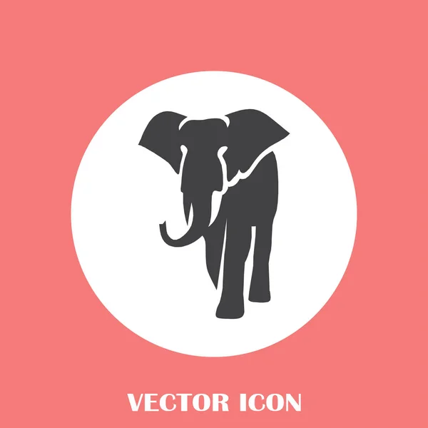 Ícone web do vetor de elefante — Vetor de Stock