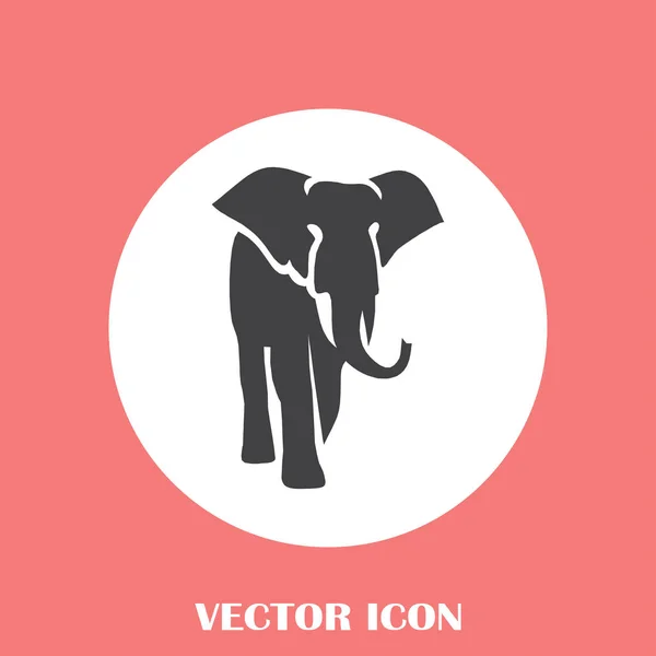 Ícone web do vetor de elefante — Vetor de Stock