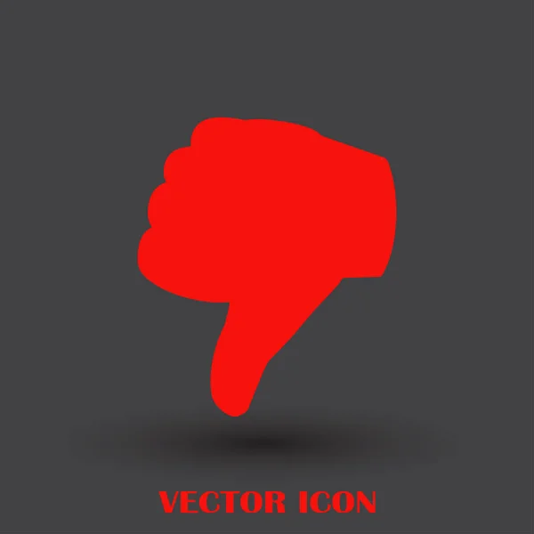 Vecteur d'icône pouce vers le bas — Image vectorielle