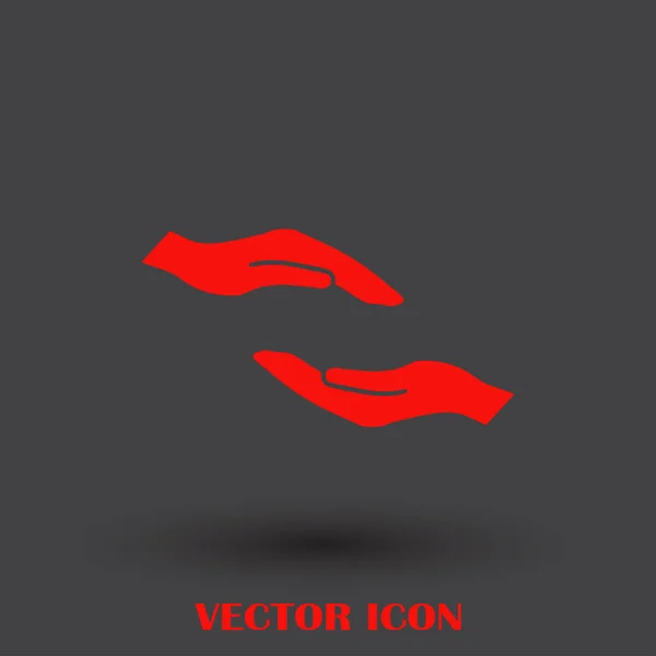 Manos icono vector, diseño plano mejor icono de vector — Archivo Imágenes Vectoriales