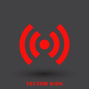 WiFi simge vektör, kablosuz Internet işareti, düz stil grafik ve web tasarımı için