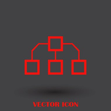 Akış şeması simge vektör.