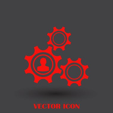 antika arka plan vektör sanat ile dişli simgesini