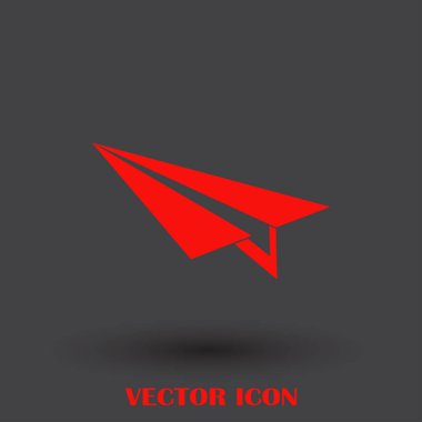 Uçak simge vektör, katı logo illüstrasyon, sembol