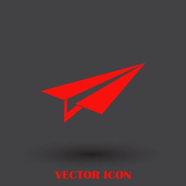 Uçak simge vektör, katı logo illüstrasyon, sembol