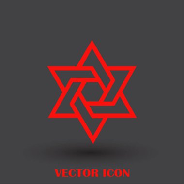Davut'un yıldızı. Simge vektör