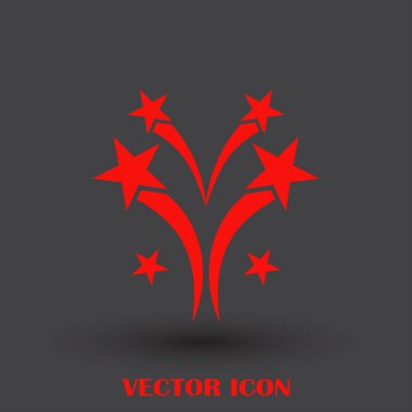 Havai fişek satırı simgesi, anahat vektör işareti