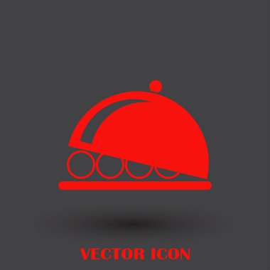 tabağı simge vektör çizim.