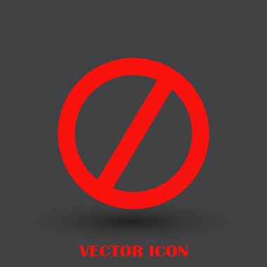 Hiçbir işaret düz simgesi