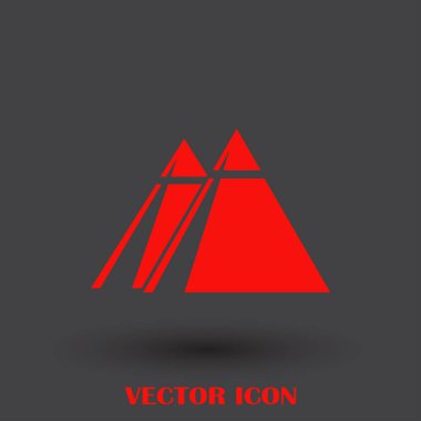 Piramit vektör web simgesi