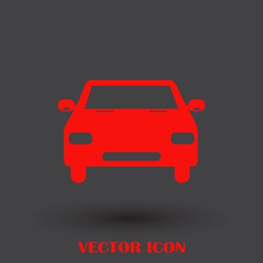 Araba icon.car simge vektör. Vektör çizim.