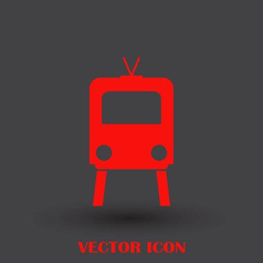 Tren simge vektör düz tasarımı