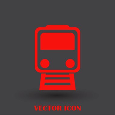 Tren simge vektör düz tasarımı