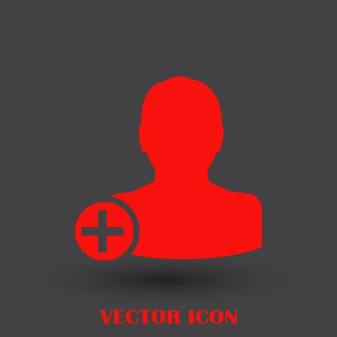 arkadaş vektör simgesi ekle