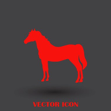 Koşan bir atın vektör silueti