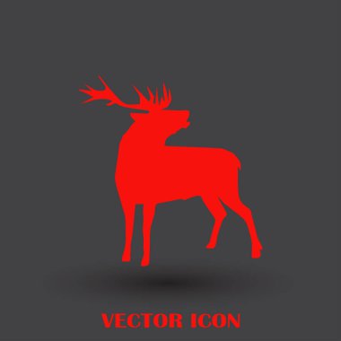 Geyik vektör web simgesi