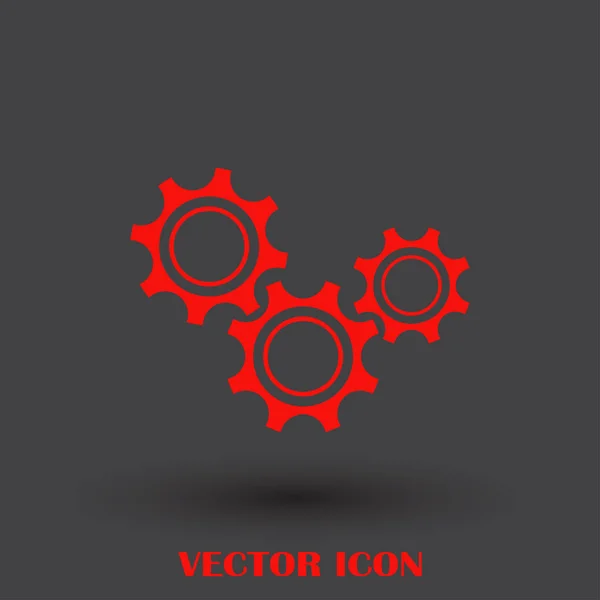 Icono de engranaje con arte vector de fondo vintage — Vector de stock