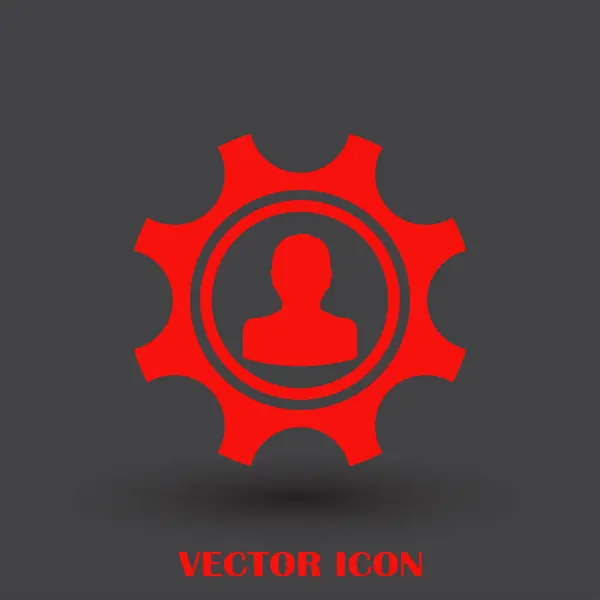 Icono de engranaje con arte vector de fondo vintage — Vector de stock