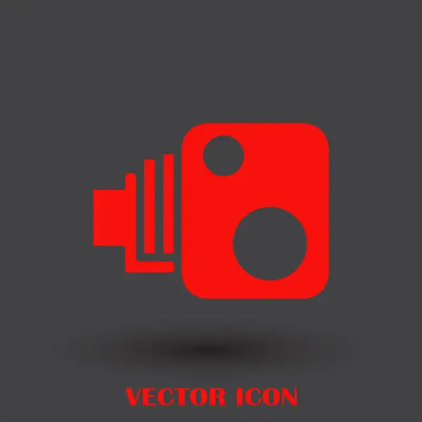 Videokamera-Vektorsymbol — Stockvektor