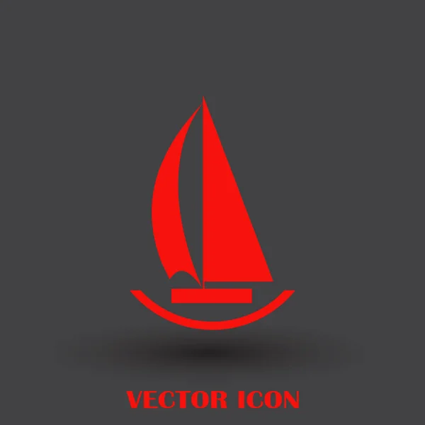 Vector sail boat Icon — Stock Vector