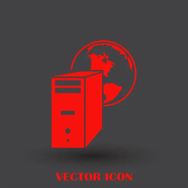 Значок компьютера. дизайн плоского вектора — стоковый вектор