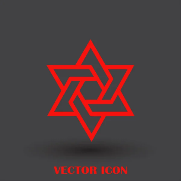 Star of David. Icon Vector — Stock Vector