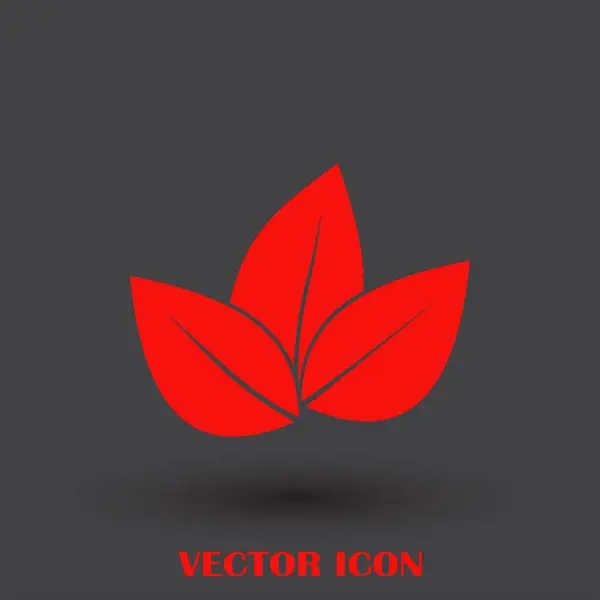 Gambar vektor ikon daun - Stok Vektor