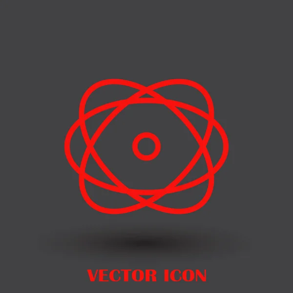 Ícone web vector átomo — Vetor de Stock