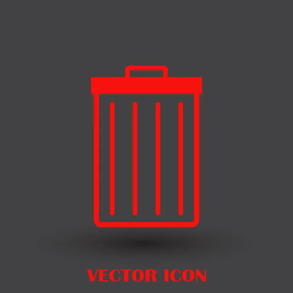 Garbage trash bin icon isolated. Vector illustration. Flat style.waste paper basket. Waste bin.Garbage bin.Garbage basket.Trash basket.Clean up.Cleaning icon.Bin vector.Garbage sign — Stock Vector