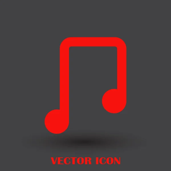 Fekete zene jegyzet ikon — Stock Vector