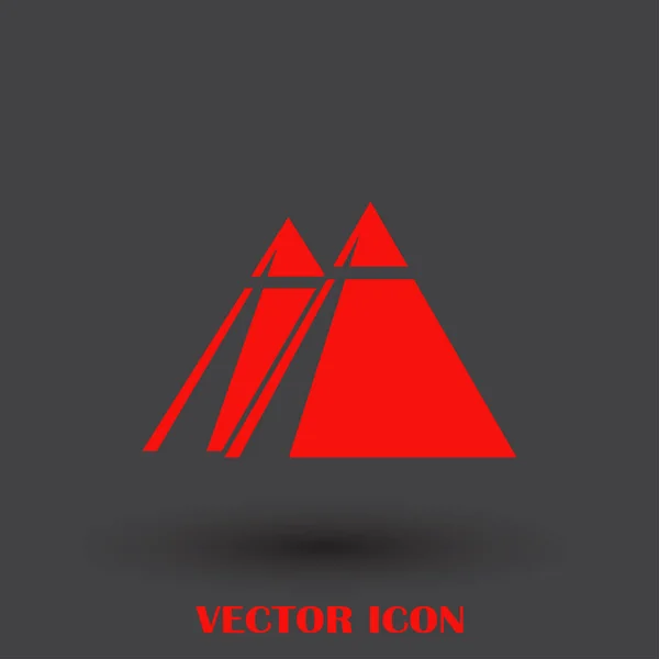 Pyramid vector web icon — Stock Vector