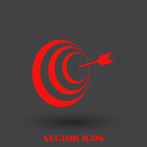 Icône cible, illustration vectorielle pour la conception web — Image vectorielle