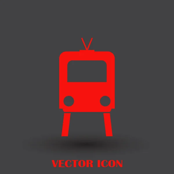 Trem ícone design plano vetor — Vetor de Stock