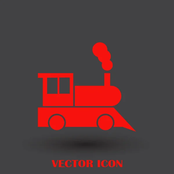 Trem ícone design plano vetor — Vetor de Stock