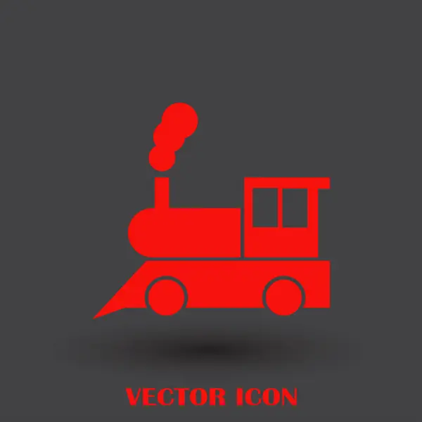 Trem ícone design plano vetor —  Vetores de Stock