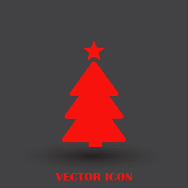 Vector simple árbol de navidad tarjeta de año nuevo original — Vector de stock